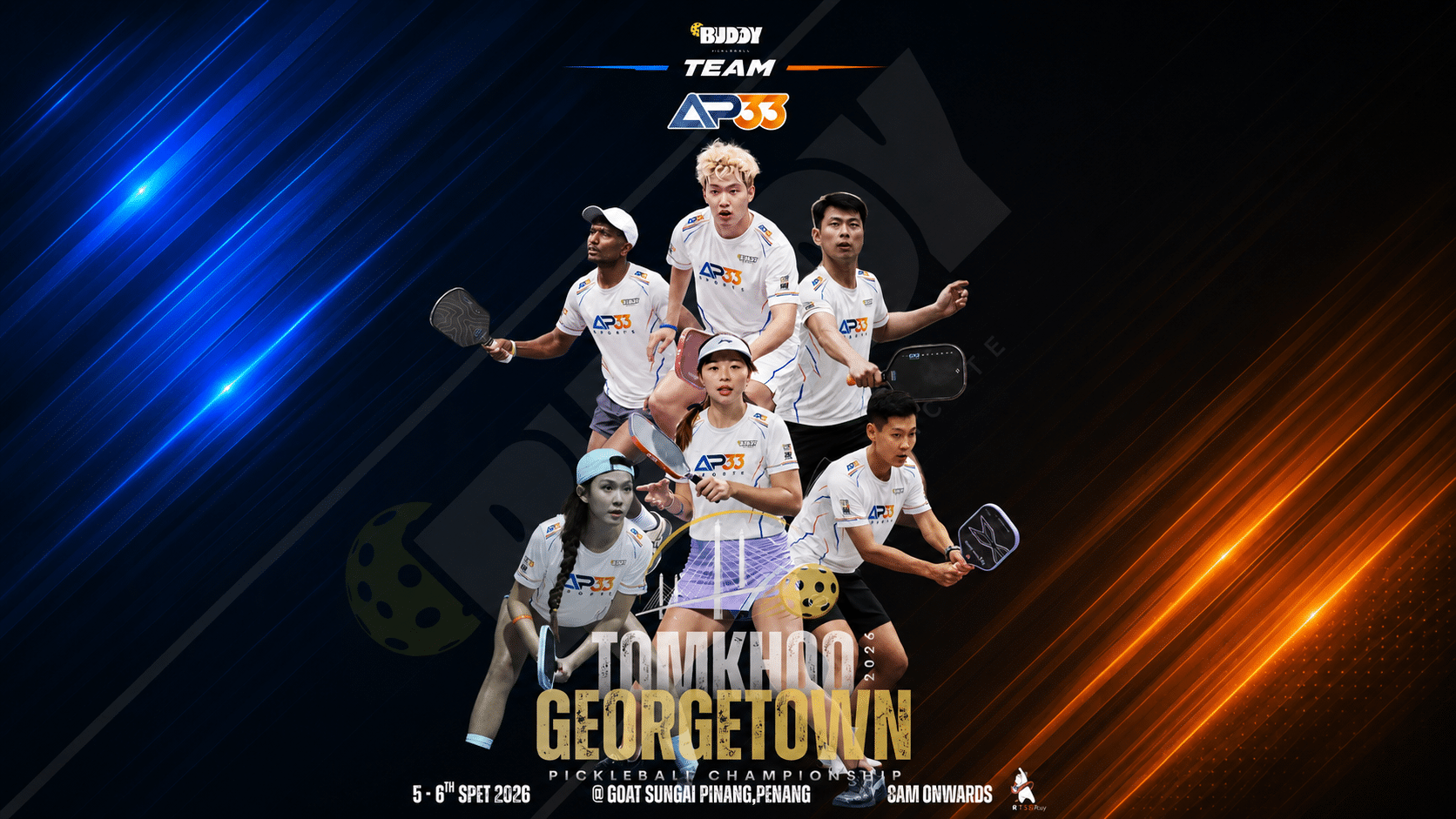 AP33 Backs Buddy Syndicate for Tom Khoo Georgetown Pickleball Championship 2026